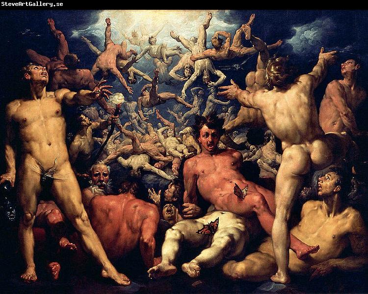 CORNELIS VAN HAARLEM The fall of Lucifer.